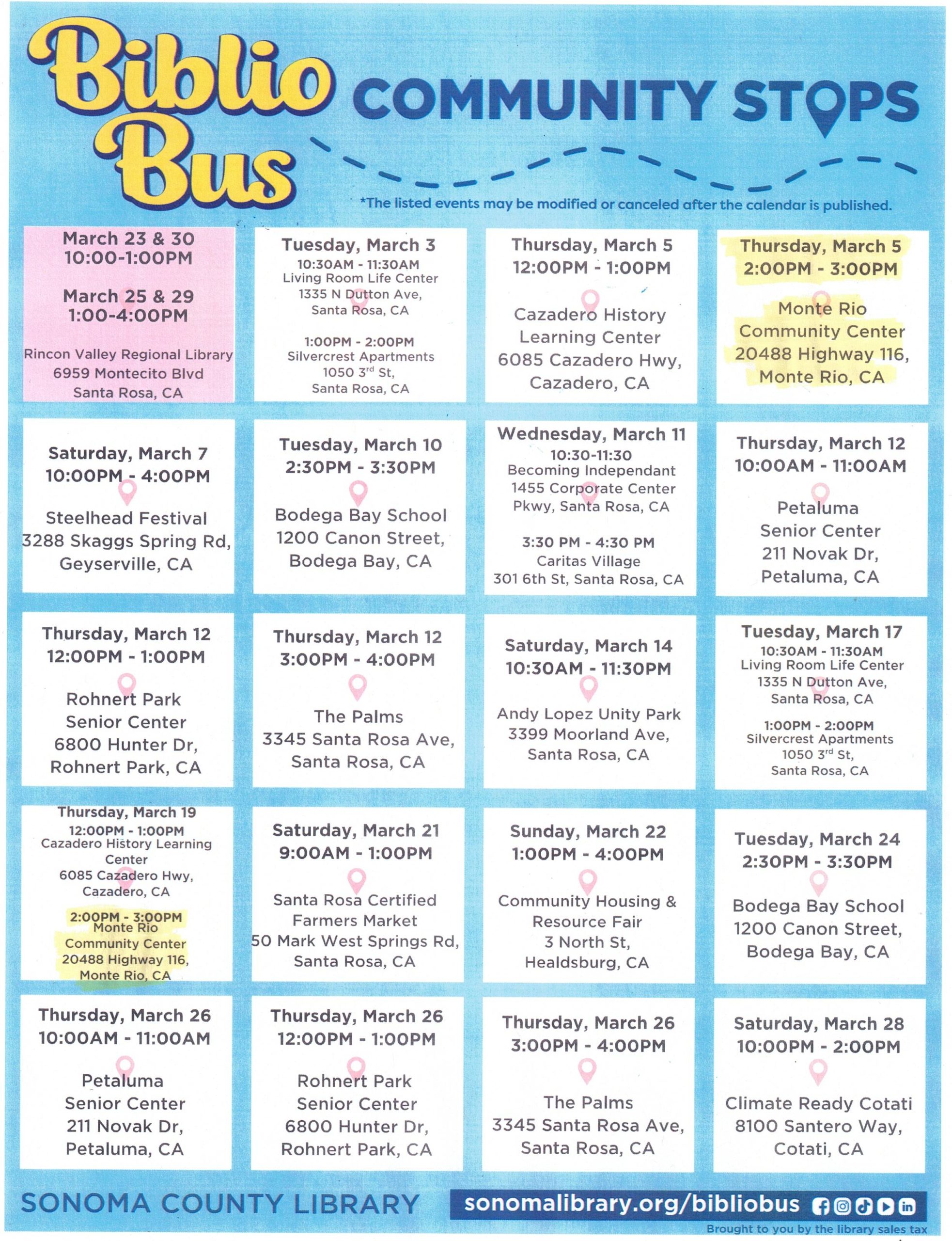 Sonoma County Library BiblioBus